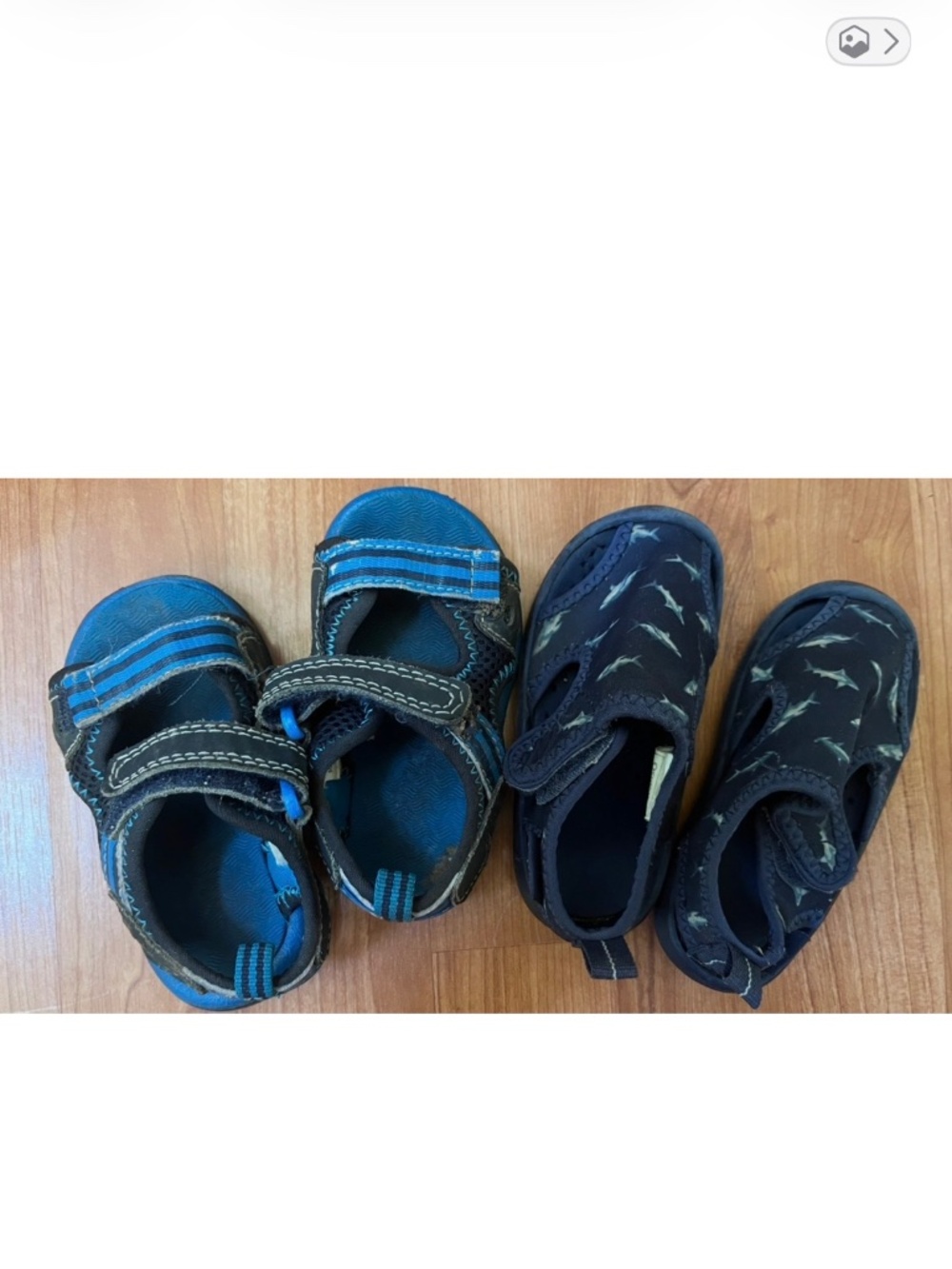 Toddler Size 5 Sandal Lot OshKosh Shark Water Shoes 2 Pairs